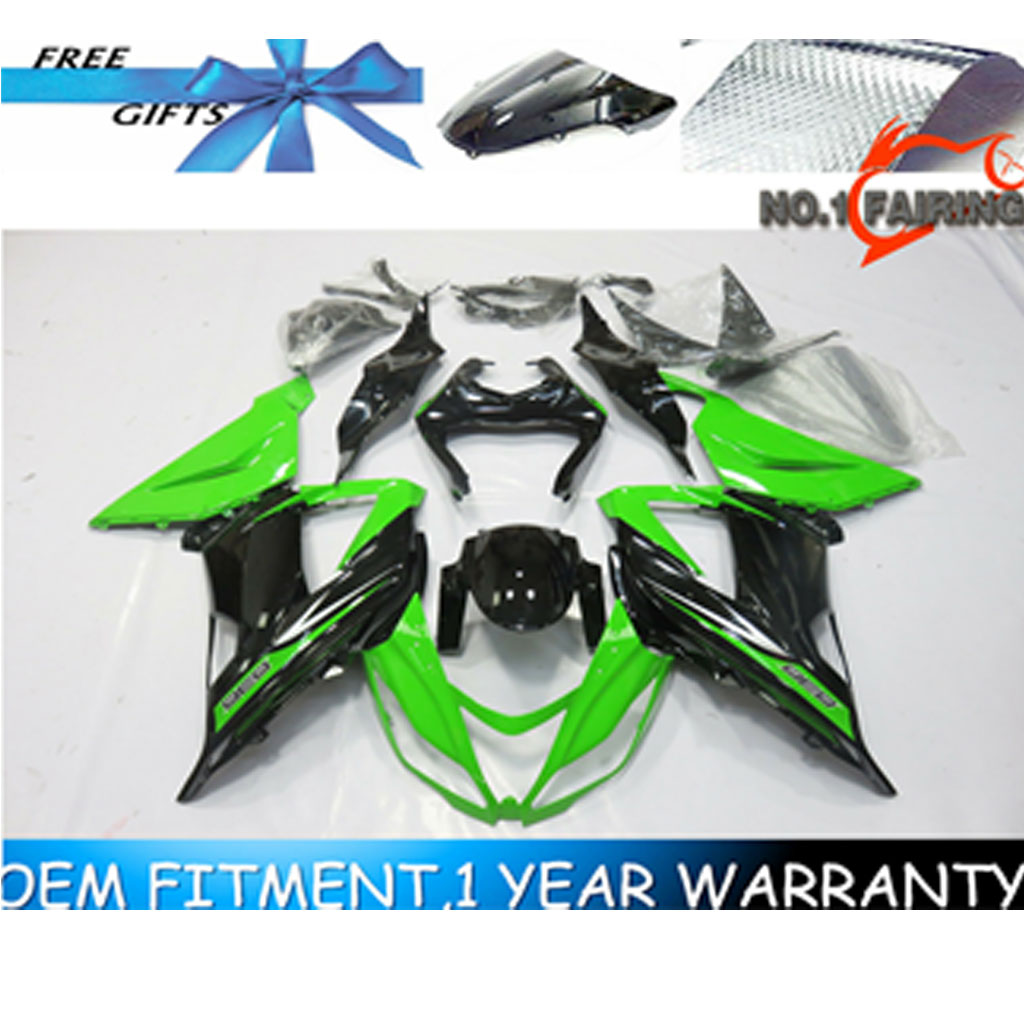 KAWASAKI ZX636 2013 YEŞİL SİYAH GRENAJ SETİ #CLK259