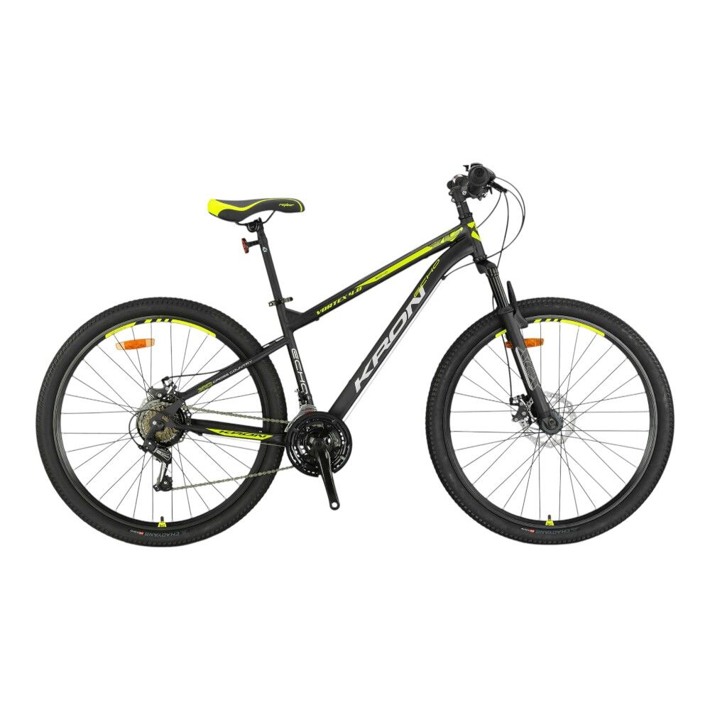 KRON VORTEX 4.0 - 26'' MTB - 14' - 21 Vites - M.DISC - Mat Siyah-Gri/Neon Sarı #KRN25-007