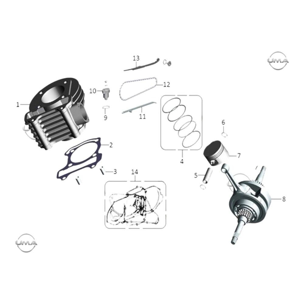 MONDIAL 110 SPEEDY (EFI) SILINDIR ALT CONTA #Y4MON1019A0046