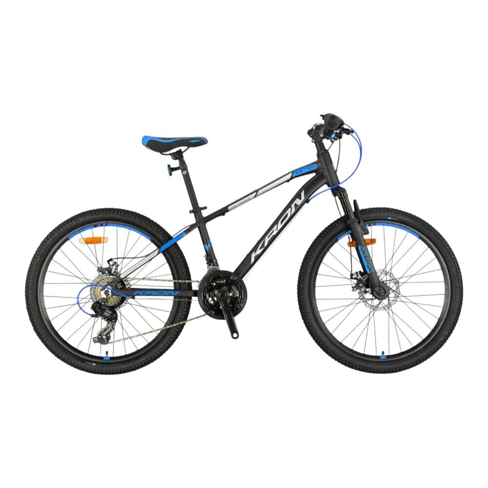 KRON XC 75 - 24'' MTB - 13' -21 Vites - M.DISC - Mat Siyah-Gri/Mavi #KRN25-045