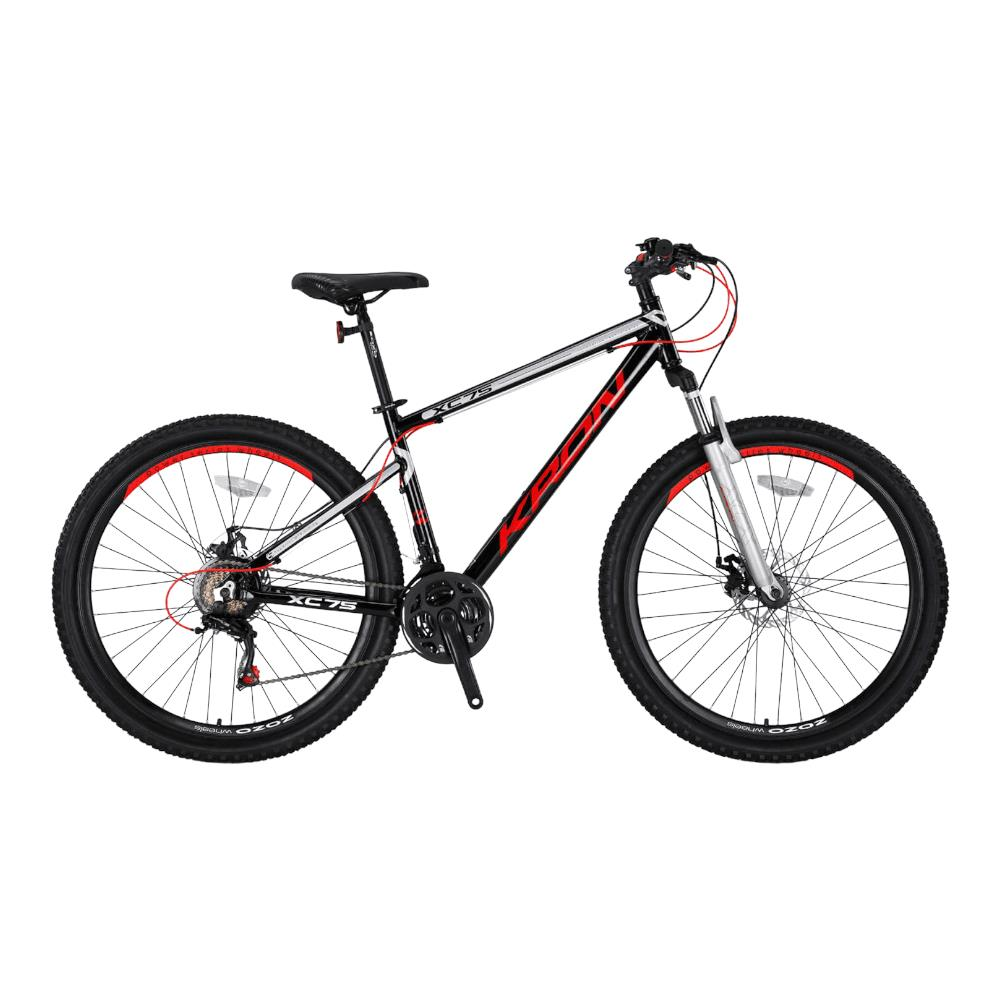 XC75-26 MTB-17-21 VİTES-V.B.-PARLAK SİYAH-KIRMIZI/GRİ #KRN22-082
