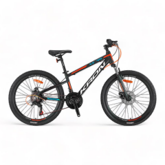 KRON XC 75 - 24'' MTB - 13' - 21 Vites - H.DISC - Mat Siyah-Neon Turuncu/Beyaz/Mavi #KRN23-113