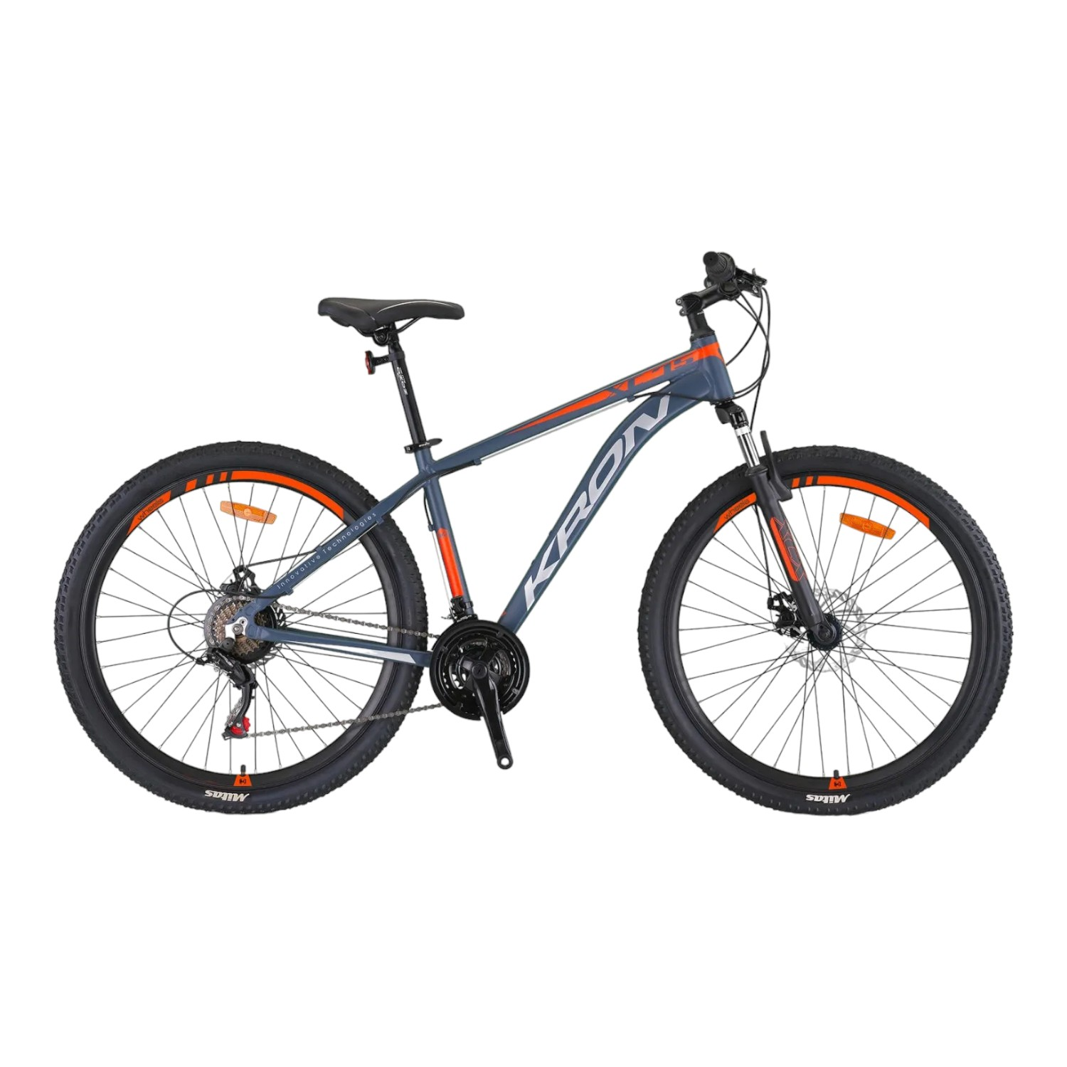 KRON XC 75 - 26'' MTB - 15' - 21 Vites - H.DISC - Mat Gri-Neon Turuncu/Gri #KRN23-131