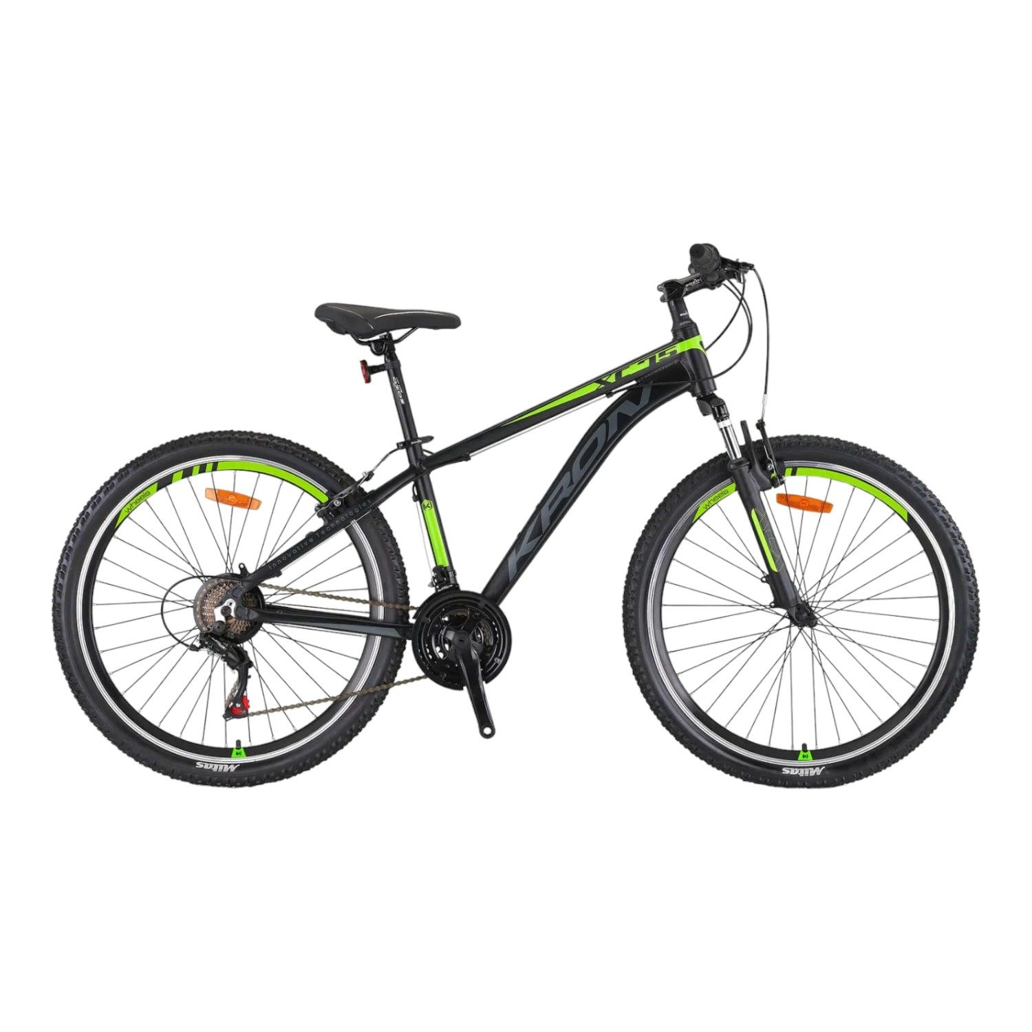 KRON XC 75 - 27.5'' MTB - 17' - 21 Vites - V.B. - Mat Siyah-Neon Sarı/Füme #KRN23-132