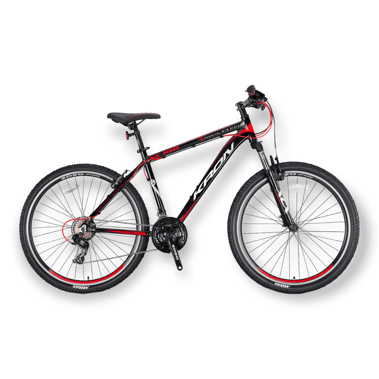 KRON XC 100 - 26'' MTB - 17' - 21 Vites - H.DISC - Siyah-Gri/Krımızı #KRN22-234