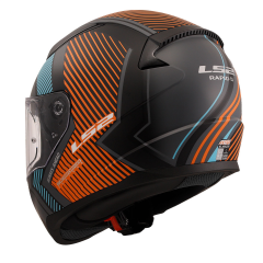 LS2 RAPID 2 EXTRA MAT GRİ-NEON TURUNCU KASK [S]