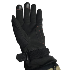 ELDİVEN MOTOR TEXTIL SİYAH KIRMIZI (M) #MA001