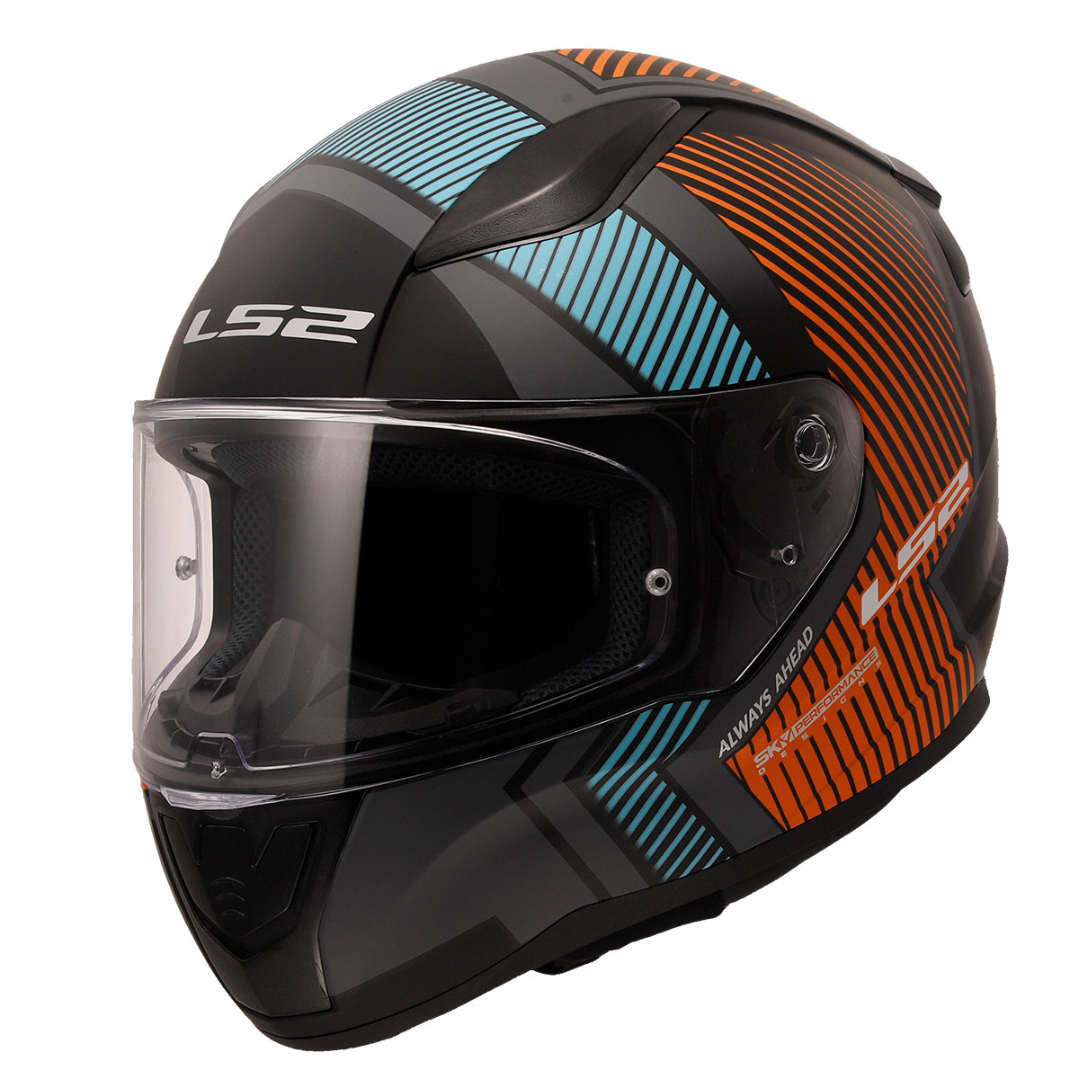 LS2 RAPID 2 EXTRA MAT GRİ-NEON TURUNCU KASK [XXXL]