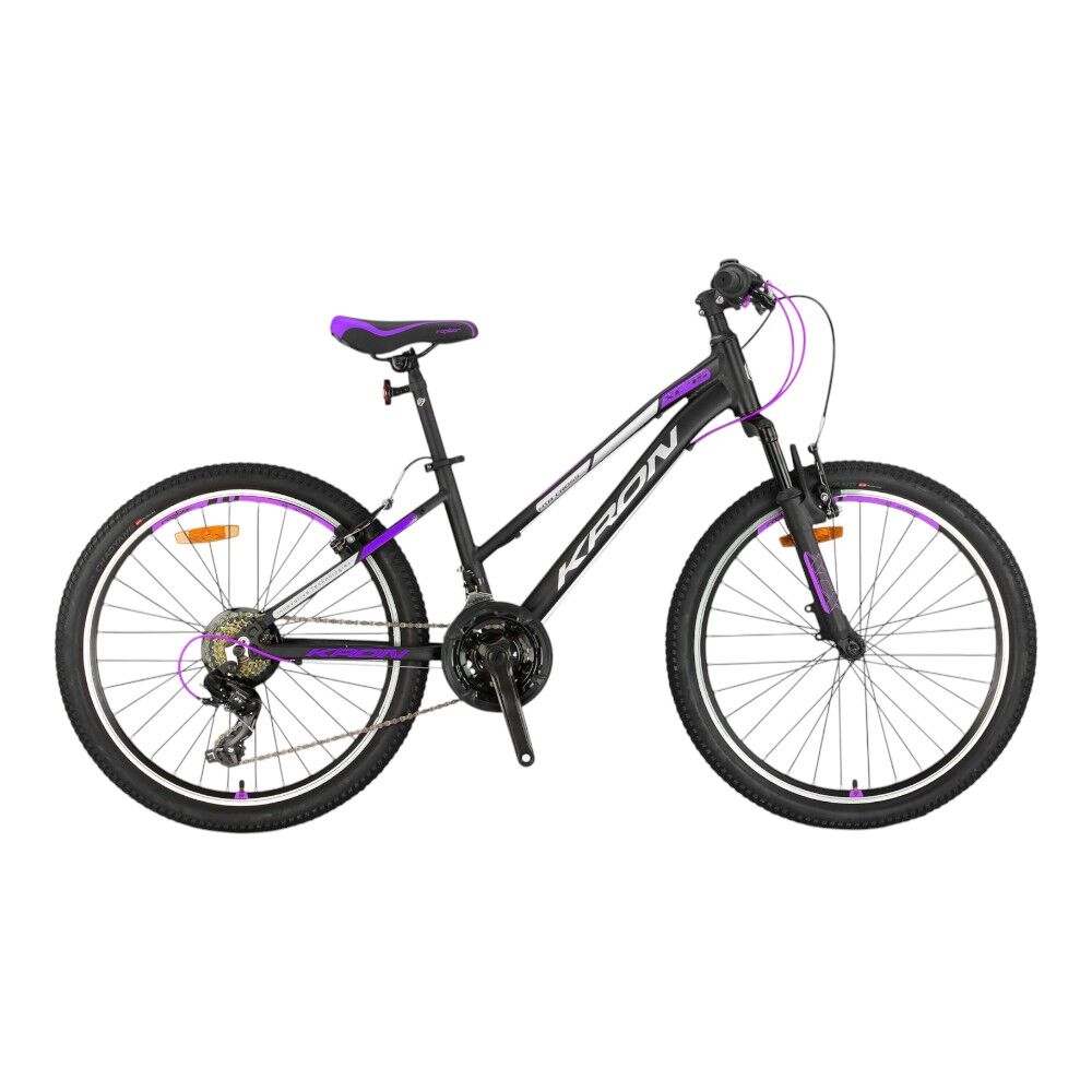 KRON XC 75 - 24'' MTB Lady - 13' -21 Vites - V.B - Mat Siyah-Gri/Mor #KRN25-040