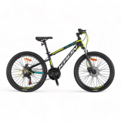 KRON XC 75 - 24'' MTB - 13' - 21 Vites - V.B. - Mat Siyah-Neon Sarı/Beyaz/Mavi #KRN23-101