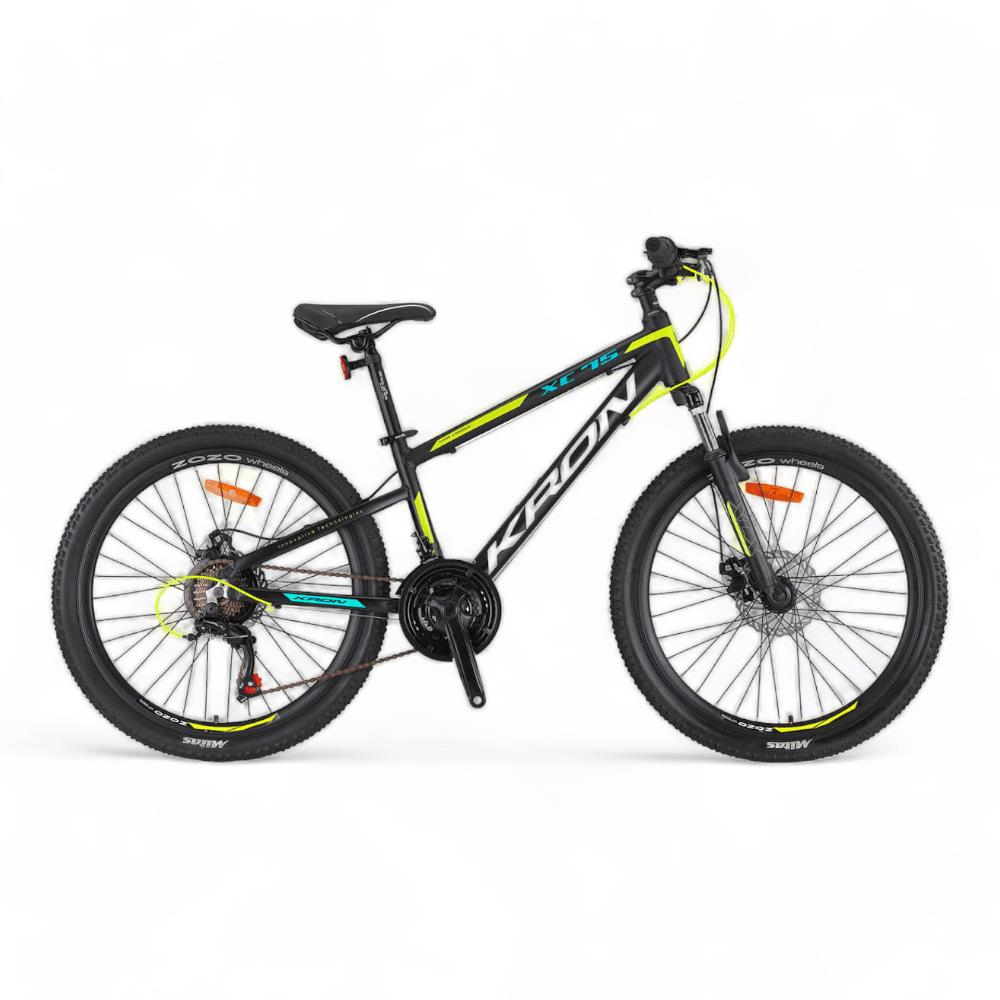 KRON XC 75 - 24'' MTB - 13' - 21 Vites - V.B. - Mat Siyah-Neon Sarı/Beyaz/Mavi #KRN23-101