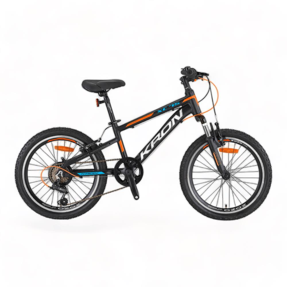 KRON XC 75 - 20'' MTB - 11' - 7 Vites - V.B. - Mat Siyah-Neon Turuncu/Beyaz/Mavi #KRN23-097