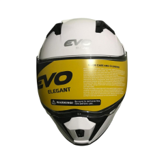 EVO906 ÇENEDEN AÇILIR KASK VİZÖRLÜ PARLAK BEYAZ #KN90601PB [L]