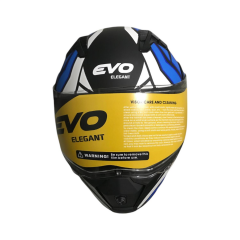 EVO906 ÇENEDEN AÇILIR KASK VİZÖRLÜ MAT SİYAH - MAVİ - BEYAZ #KN90601MSMB [L]