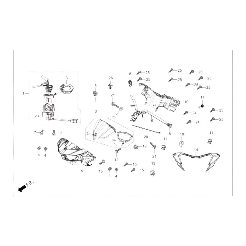 [HR125-DSH F0414 BY] GİDON ÜST KAPAK BEYAZ #HR125-DSH F0414 BY