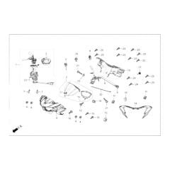 [HR125-DSH F0414 BY] GİDON ÜST KAPAK BEYAZ #HR125-DSH F0414 BY