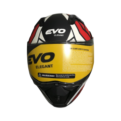 EVO906 ÇENEDEN AÇILIR KASK VİZÖRLÜ MAT SİYAH - KIRMIZI #KN90601MSK [XXL]