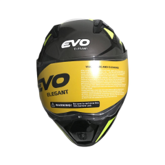EVO906 ÇENEDEN AÇILIR KASK VİZÖRLÜ PARLAK SİYAH - GRİ - SARI #KN90601PSGS [XXL]