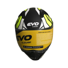 EVO906 ÇENEDEN AÇILIR KASK VİZÖRLÜ MAT SİYAH - SARI #KN90601MSS [XXL]