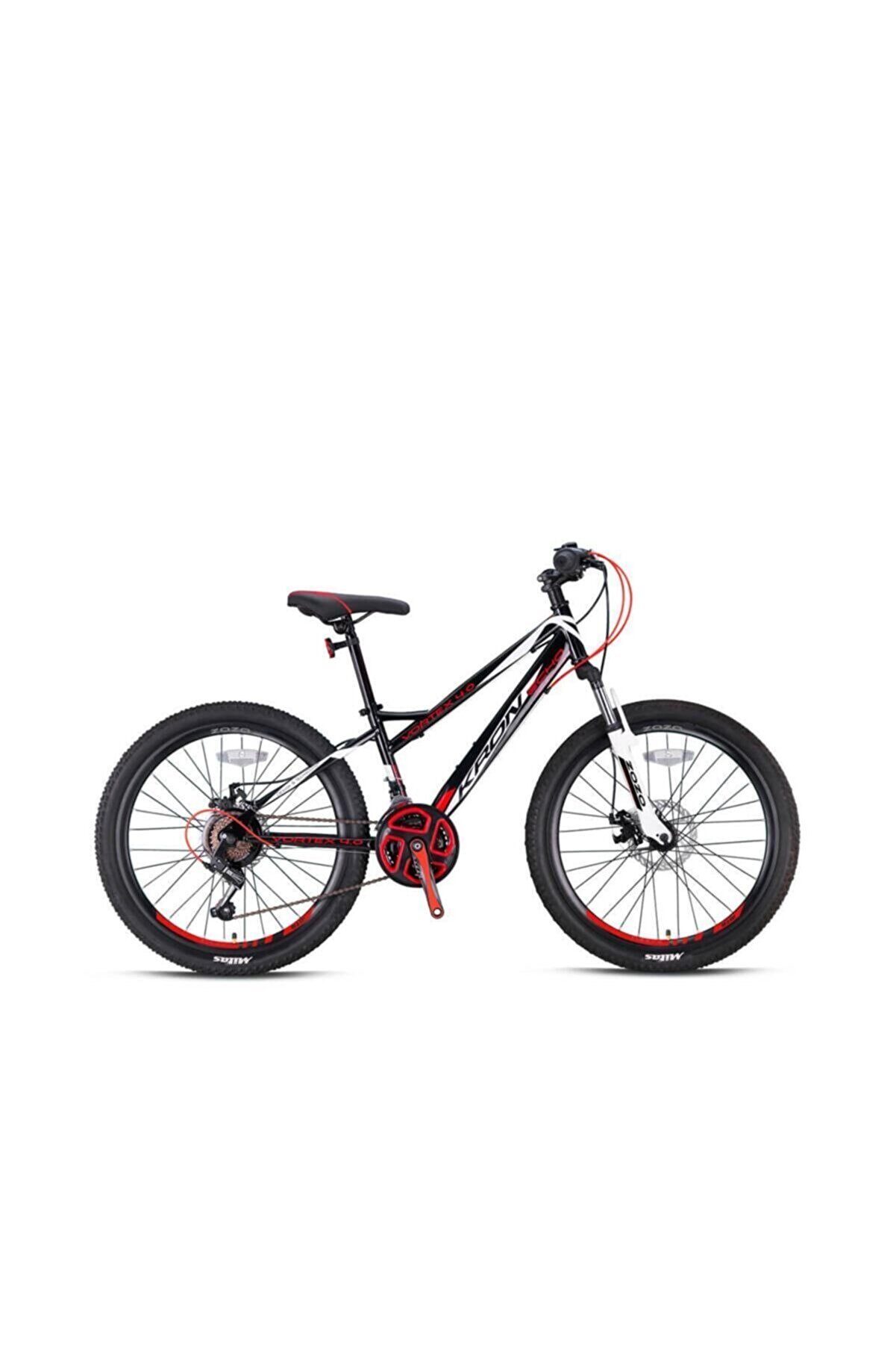 KRON VORTEX 4.0 - 24'' MTB - 13' - 21 Vites - M.DISC - Siyah-Kırmızı/Beyaz #KRN21-478