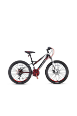 KRON VORTEX 4.0 - 24'' MTB - 13' - 21 Vites - M.DISC - Siyah-Kırmızı/Beyaz #KRN21-478
