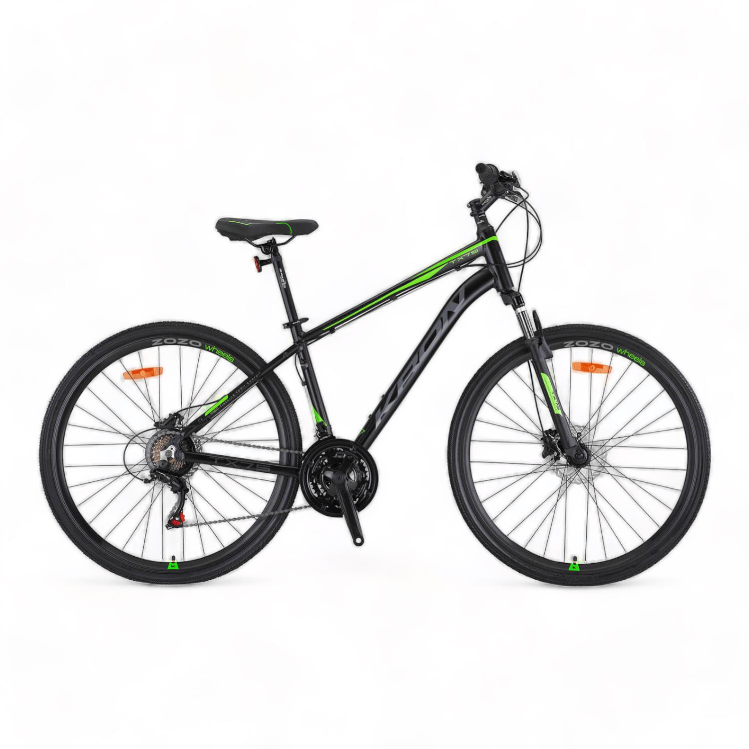 KRON TX 75 - 28'' Trekking - 17' - 21 Vites - H.DISC - Mat Siyah-Füme/Yeşil/Gri #KRN23-292