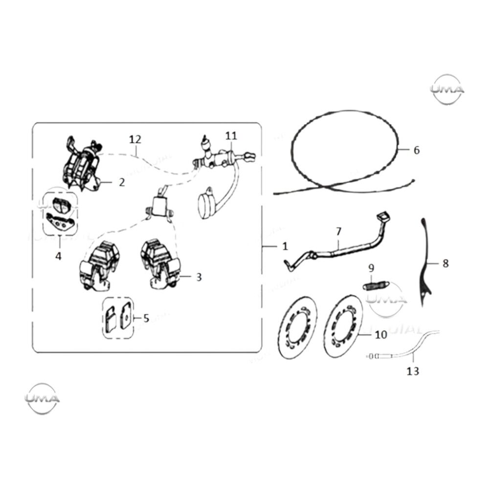 MONDIAL 200 AU ARKA FREN HIDROLIK HORTUMU #Y4MON1027A0100