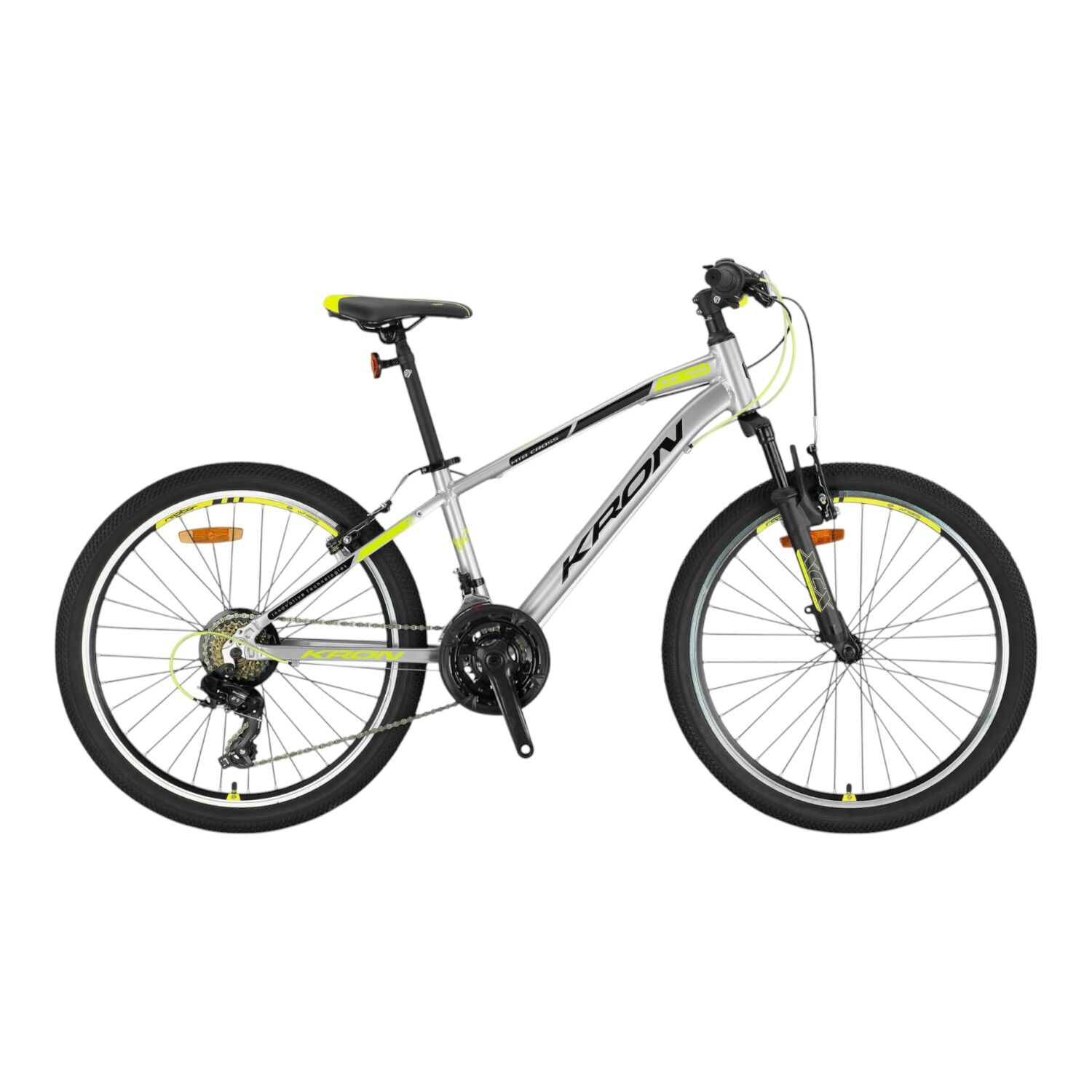 KRON XC 75 - 20'' MTB - 11' - 7 Vites - M.Disc - Mat Gri-Siyah/Neon Sarı #KRN25-032