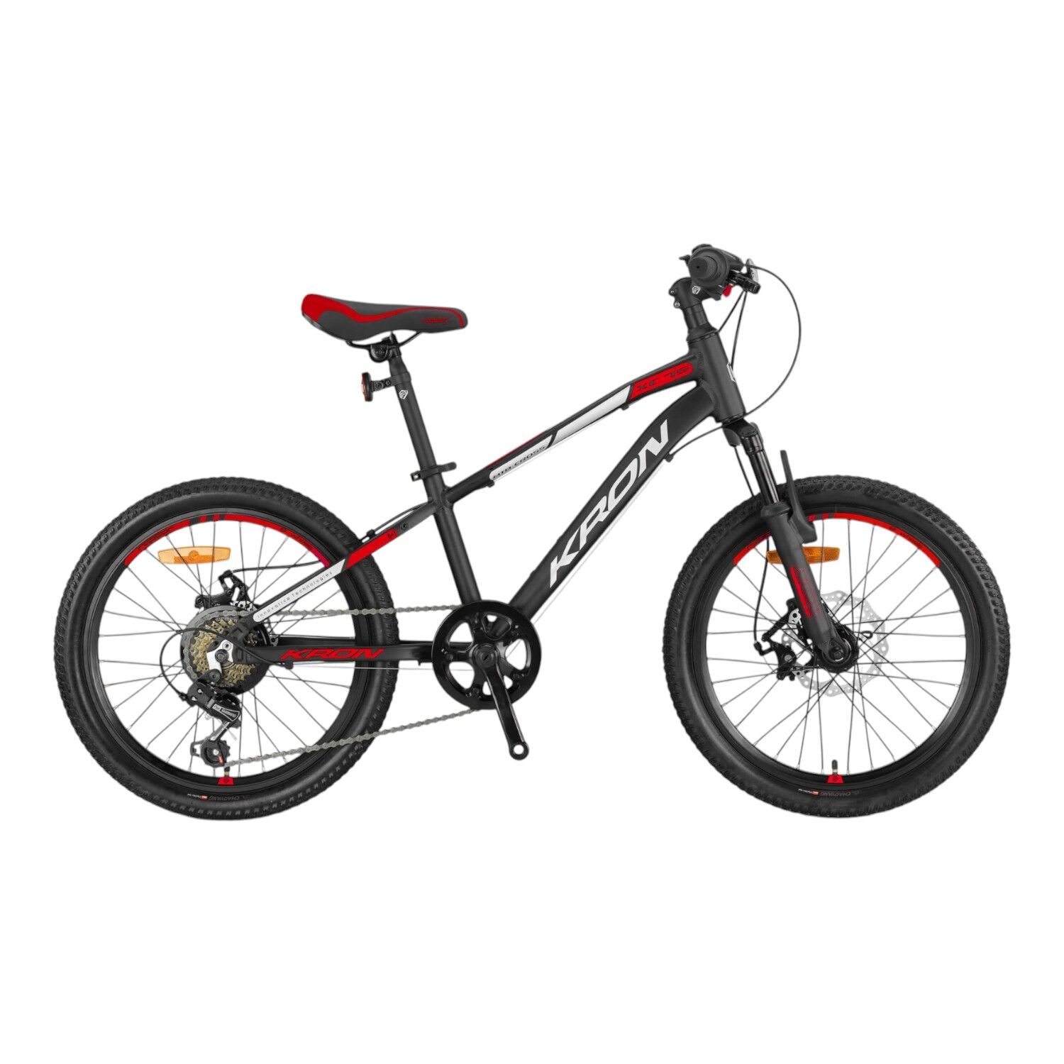 KRON XC 75 - 20'' MTB - 11' - 7 Vites - M.Disc - Mat Siyah-Gri\Kırmızı #KRN25-033