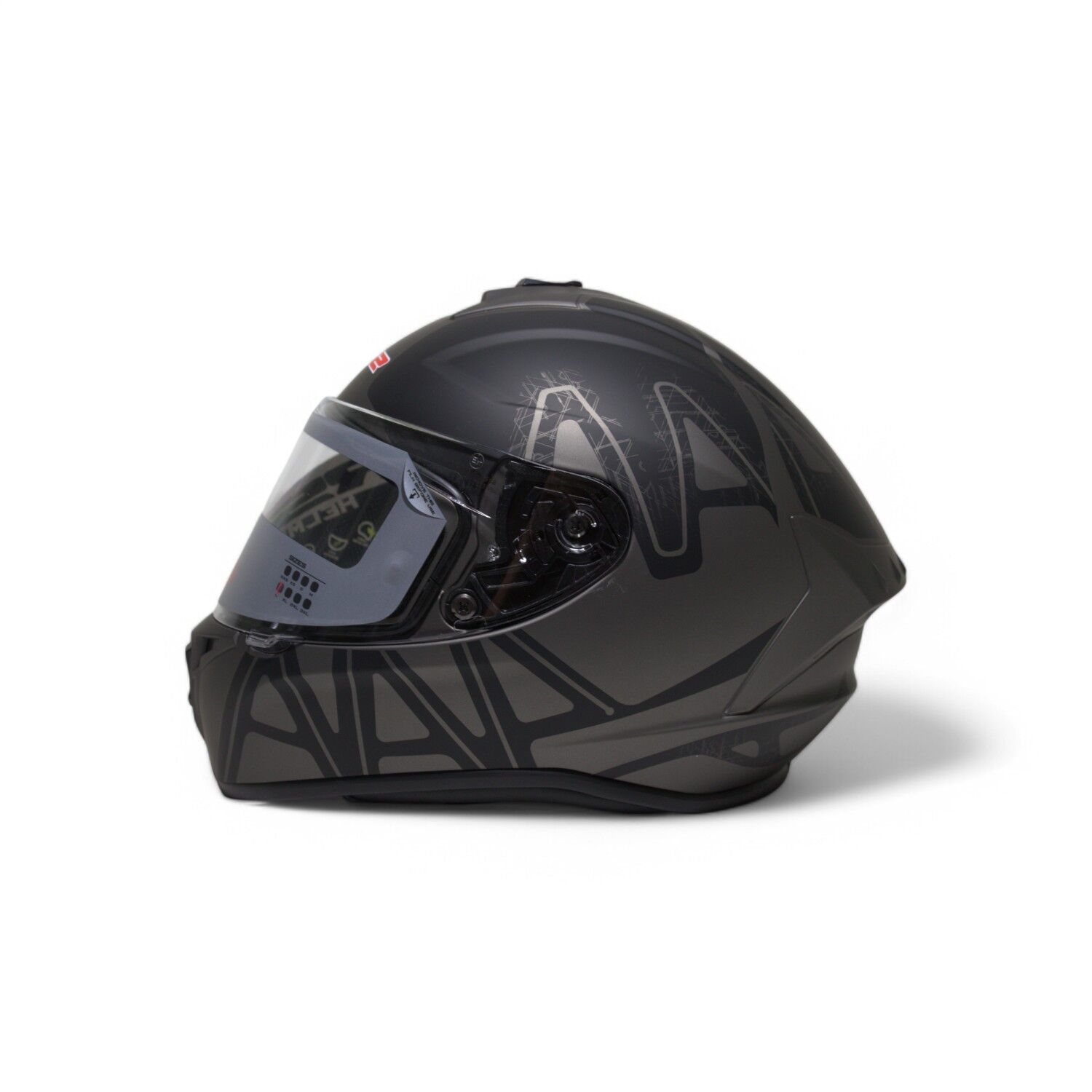 RS2 KAPALI KASK (MAT SİYAH/GRİ) [XXL] #RS320 32005/2