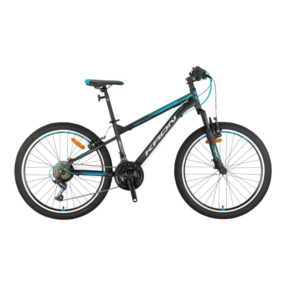 KRON VORTEX 4.0 - 26'' MTB - 14' - 21 Vites - V.B. - Mat Siyah-Gri/Mavi  #KRN25-004