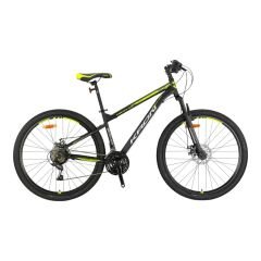KRON VORTEX 4.0 - 26'' MTB - 14' - 21 Vites - M.DISC - Mat Siyah-Gri/Neon Sarı  #KRN25-007