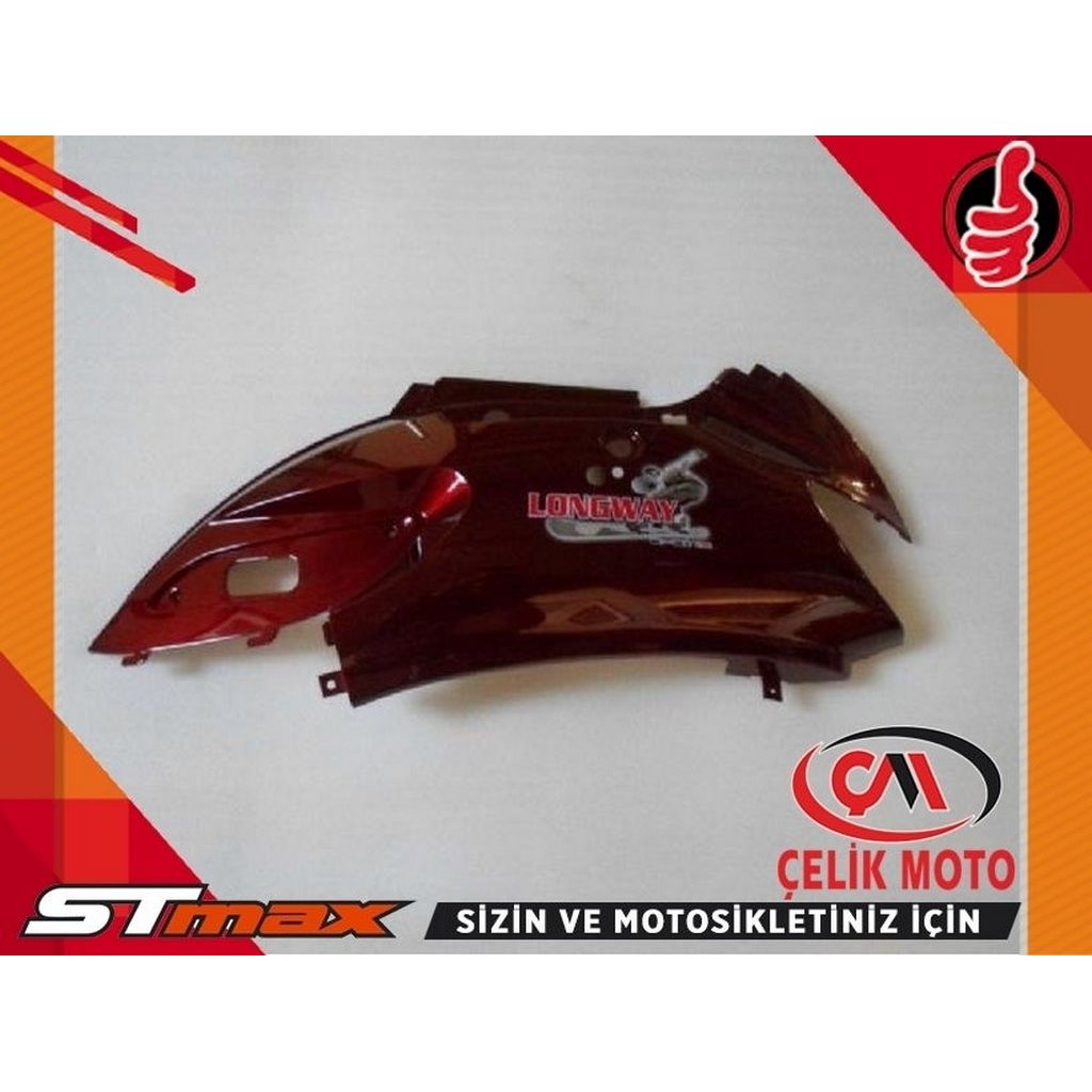 STMAX 206L ARKA PLASTIK UST - SOL (SIYAH) #206/L-E-73-S