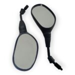 SCOOTER/CUB DİKİZ AYNASI TAKIMI 8 MM SİYAH DÜZ DİŞ STD.#CYS256
