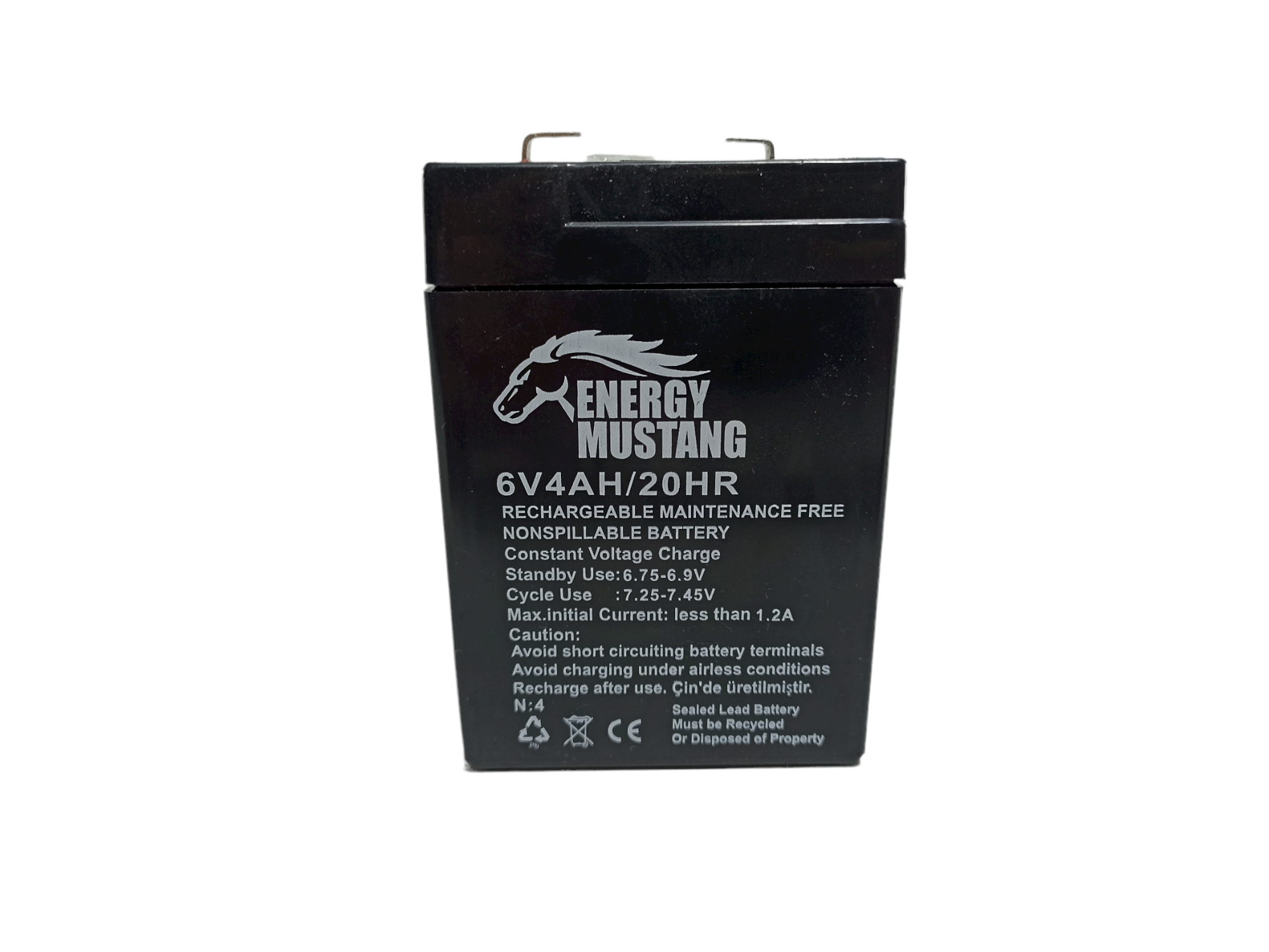 ST53317 MUSTANG 6V 4Ah KURU BAKIMSIZ AKÜ (FENER TERAZI VB) #ORB 6-4 - Görsel 1
