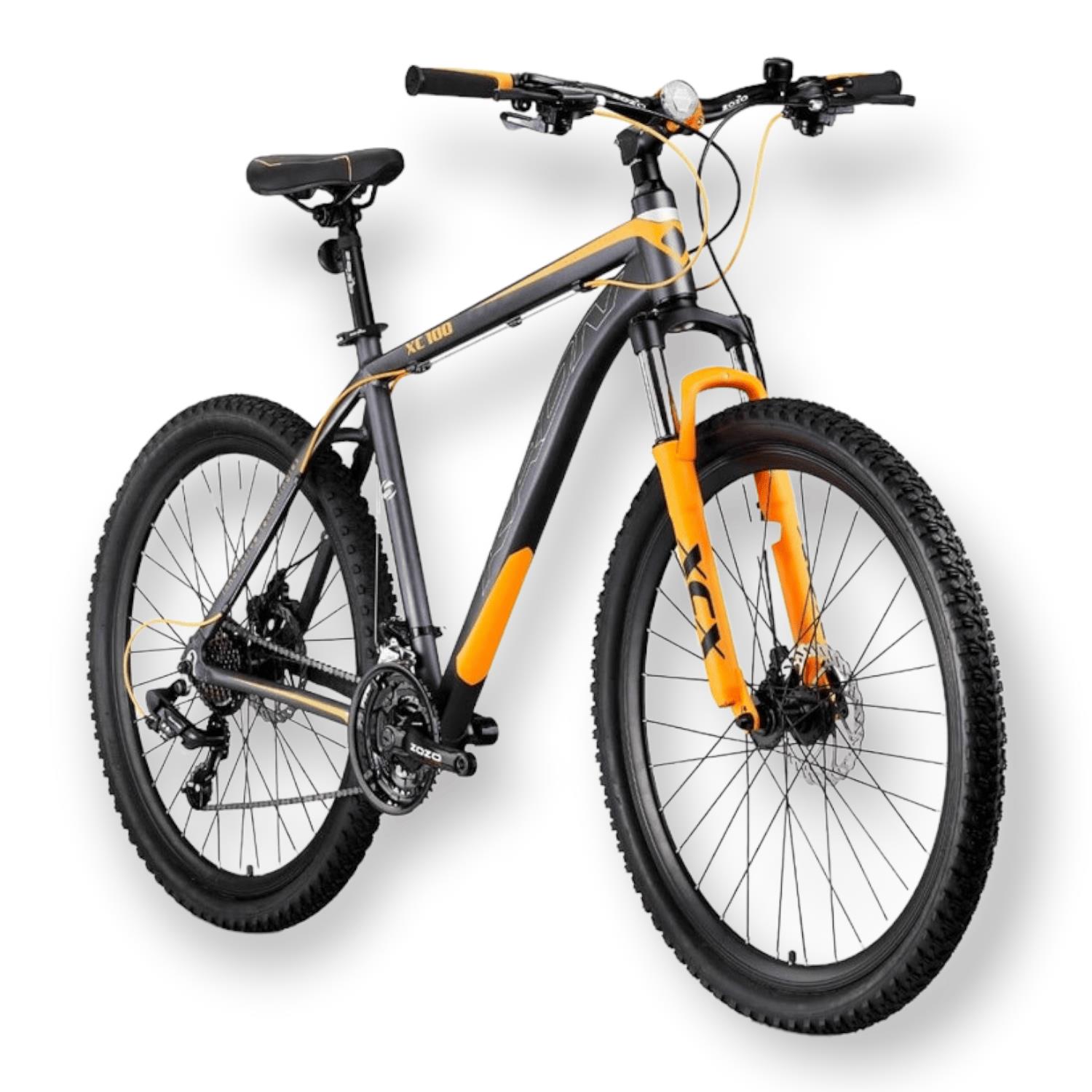 ST85797 KRON XC 100 - 26" MTB - 17' - 21 Vites - H.DISC - Mat Füme-Gri/Turuncu #KRN22-232 - Görsel 1