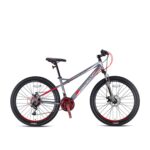 KRON VORTEX 4.0 - 26" MTB - 15' - 21 Vites - M.DISC - Mat Füme-Kırmızı/Gri #KRN21-491