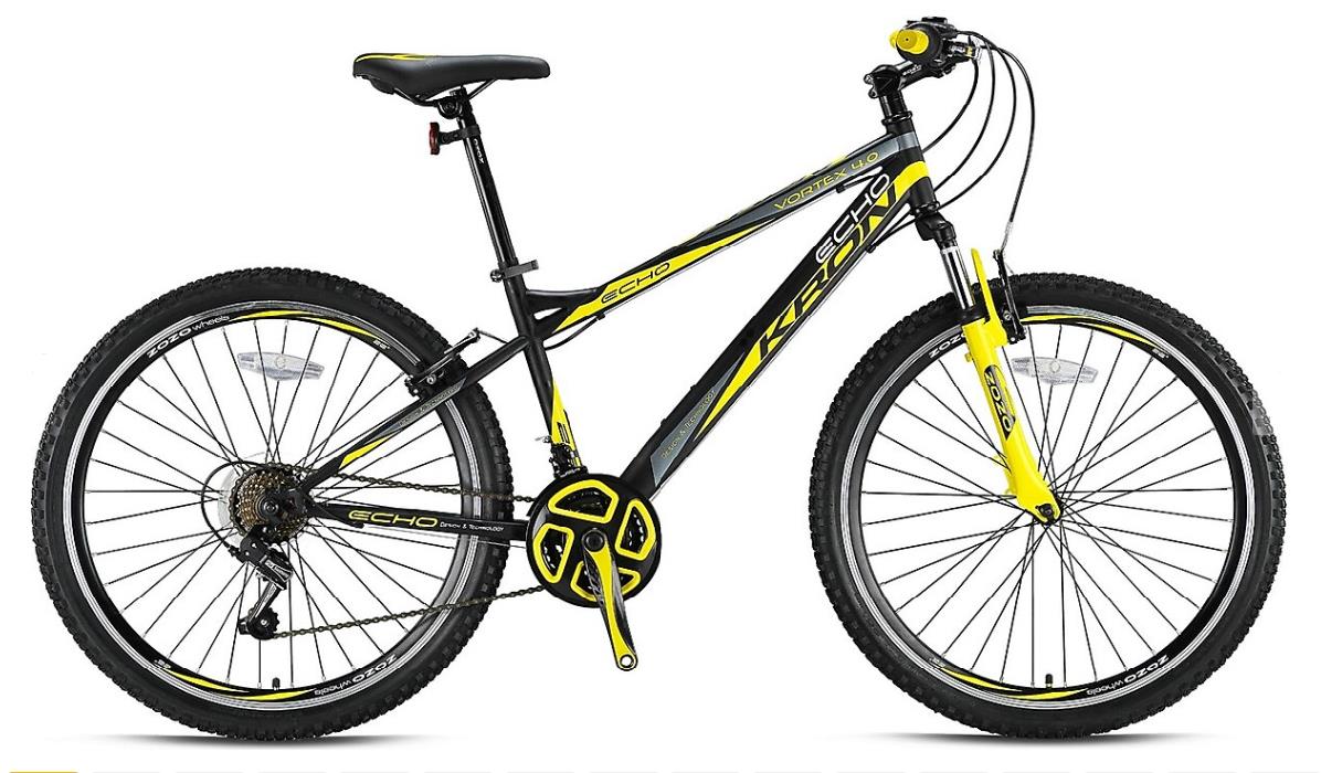 ST85834 KRON VORTEX 4.0 - 26" MTB - 15' - 21 Vites - M.DISC - Mat Siyah-Neon Sarı/Gri #KRN21-492 - Görsel 1