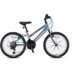 KRON ANTHEA 3.0 - 24" MTB Lady - 13' - 21 Vites - V.B. - Mat Füme-Koyu Turkuaz/Gri #KRN21-535