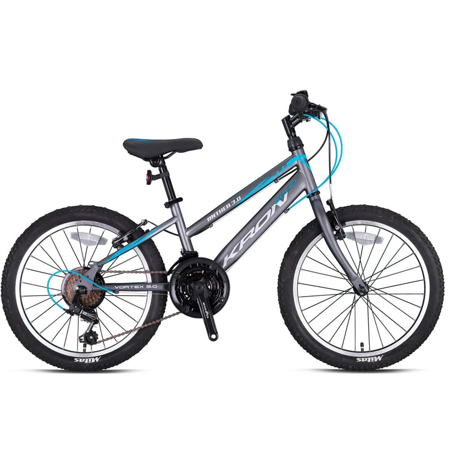 ST85844 KRON ANTHEA 3.0 - 24" MTB Lady - 13' - 21 Vites - V.B. - Mat Füme-Koyu Turkuaz/Gri #KRN21-535 - Görsel 1
