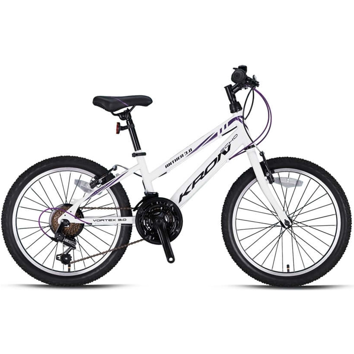 ST85845 KRON ANTHEA 3.0 - 24" MTB Lady - 13' - 21 Vites - V.B. - Beyaz-Mor/Siyah #KRN21-536 - Görsel 1