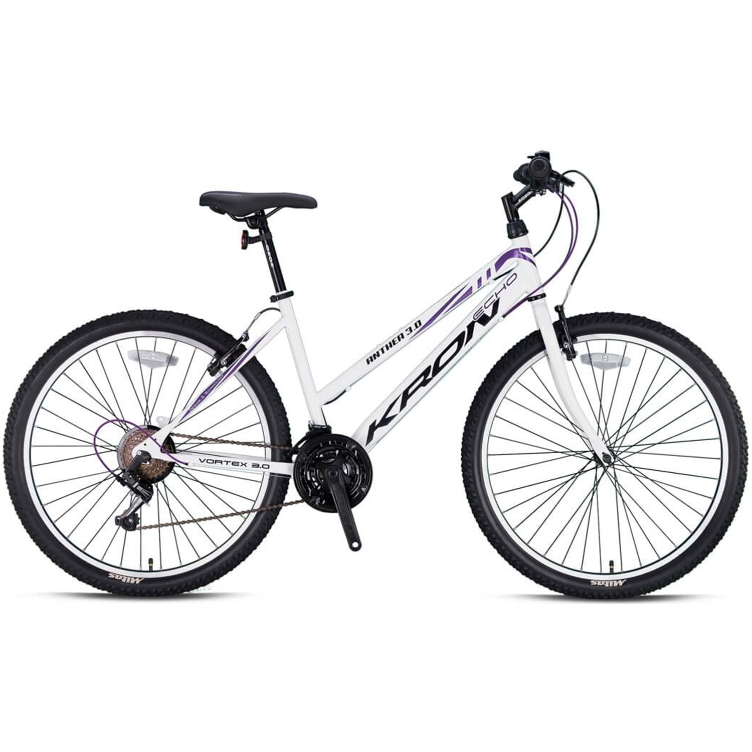 ST85847 KRON ANTHEA 3.0 - 26" MTB Lady - 17' - 21 Vites - V.B. - Beyaz-Mor/Siyah #KRN21-542 - Görsel 1