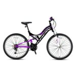 VENUS 3.0 - 24" MTB Lady - 15' - 21 Vites - Çift AMT - V.B. - Mat Siyah-Çingene Pembesi/Beyaz #KRN21-440