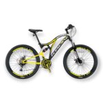 KRON ARES 4.0 - 27.5" MTB - 16.5'- 21 Vites - Çift AMT - M.DISC -Mat Siyah-Açık Sarı/Beyaz #KRN21-436