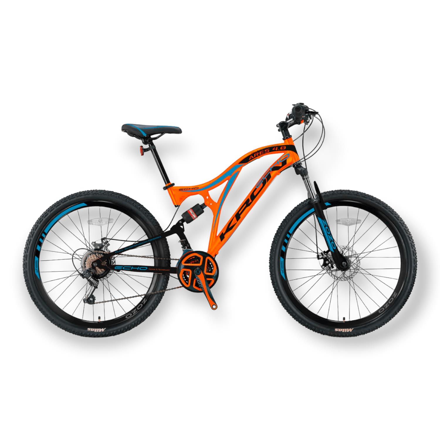 ST86326 KRON ARES 4.0 - 27.5" MTB - 16.5'- 21 Vites - Çift AMT - M.DISC -Turuncu-Siyah/Mavi #KRN21-439 - Görsel 1