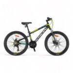 KRON XC 75 - 24" MTB - 13' - 21 Vites - V.B. - Mat Siyah-Neon Sarı/Beyaz/Mavi #KRN23-101