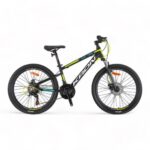 KRON XC 75 - 24" MTB - 13' - 21 Vites - H.DISC - Mat Siyah-Neon Sarı/Beyaz/Mavi #KRN23-111