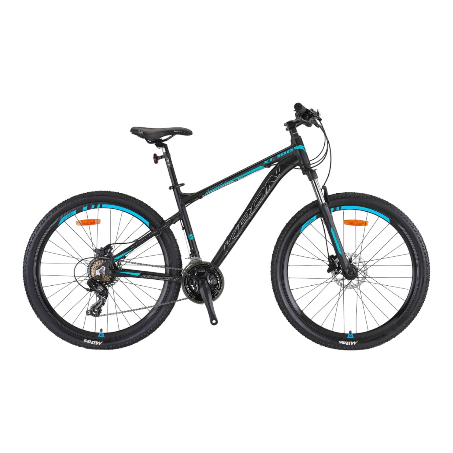 ST87434 KRON XC 100 - 27.5" MTB - 19' - 21 Vites - H.DISC - Mat Siyah-Gri/Turkuaz #KRN23-208 - Görsel 1