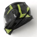 BLACKLION - ÇENE AÇILIR VİZÖRLÜ KASK [LION-160E] [SİYAH-SARI] [S] #57880