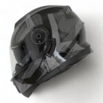 BLACKLION - ÇENE AÇILIR VİZÖRLÜ KASK [LION-160E] [SİYAH-GRİ] [M] #57889